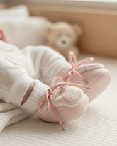 Soft Infant Booties with Laces