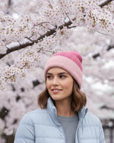 Wool Blend Reversible Beanie For Women