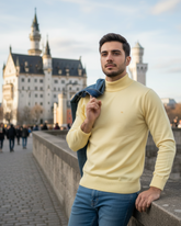 Classic Sunshine Wool Monte Carlo Turtle Neck Sweater For Men