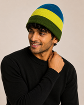 Striped Merino Wool Beanie For Men