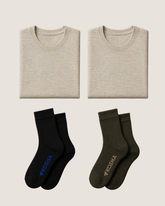 Men's Study Abroad Winter Bundle | 2 Thermal Tops + 2 Pairs of Socks