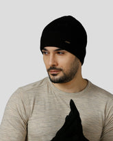 Tuck Knit Merino Wool Beanie For Men