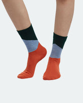 Wool Blend Colorblocked Socks For Women