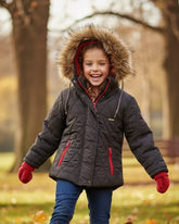 Puffer With Fleece Jacket For Girls (2 to 6) Years
