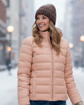 Women’s Peach Lightweight Puffer Jacket