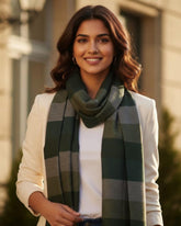 Green Colour Block Stole