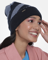 Wool Blend Diagonal Winter Beanie For Women