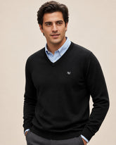 Merino Wool V-Neck Pullover For Men