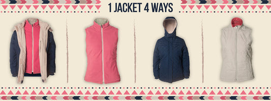 Explore the coldest pockets of the world with the 4 in 1 jacket!