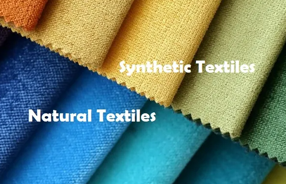 Natural fibers differ from polyester in texture, breathability, and eco-friendliness, side by side.