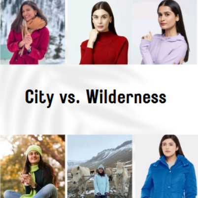 Collage of high-quality winter wear, showcasing diverse styles of cozy outerwear.