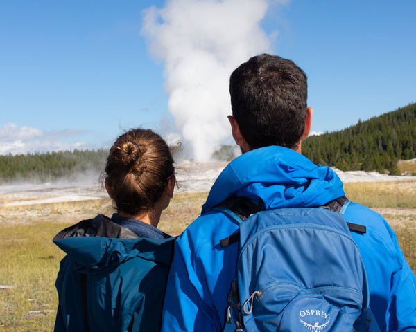 Photo by Gary Cassel of a couple in Yellowstone national park