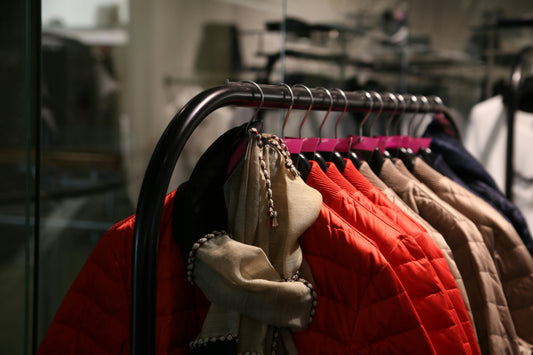 winter clothes on hangers