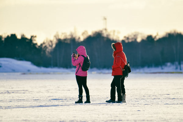 Photo of winter walk on frozen sea in Helsinki by Margo Evardson 