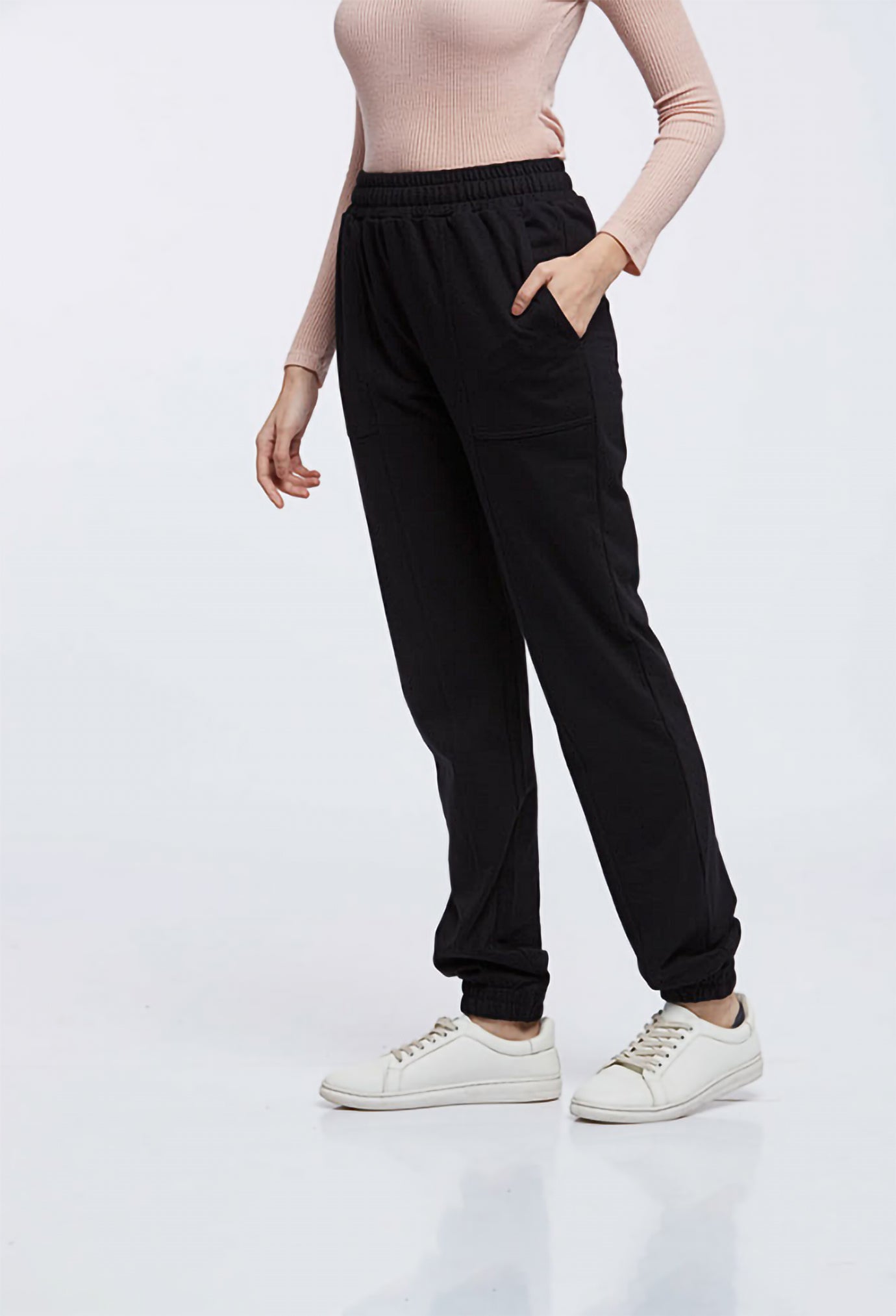 Cotton Loop Knit Comfy Jogger For Women