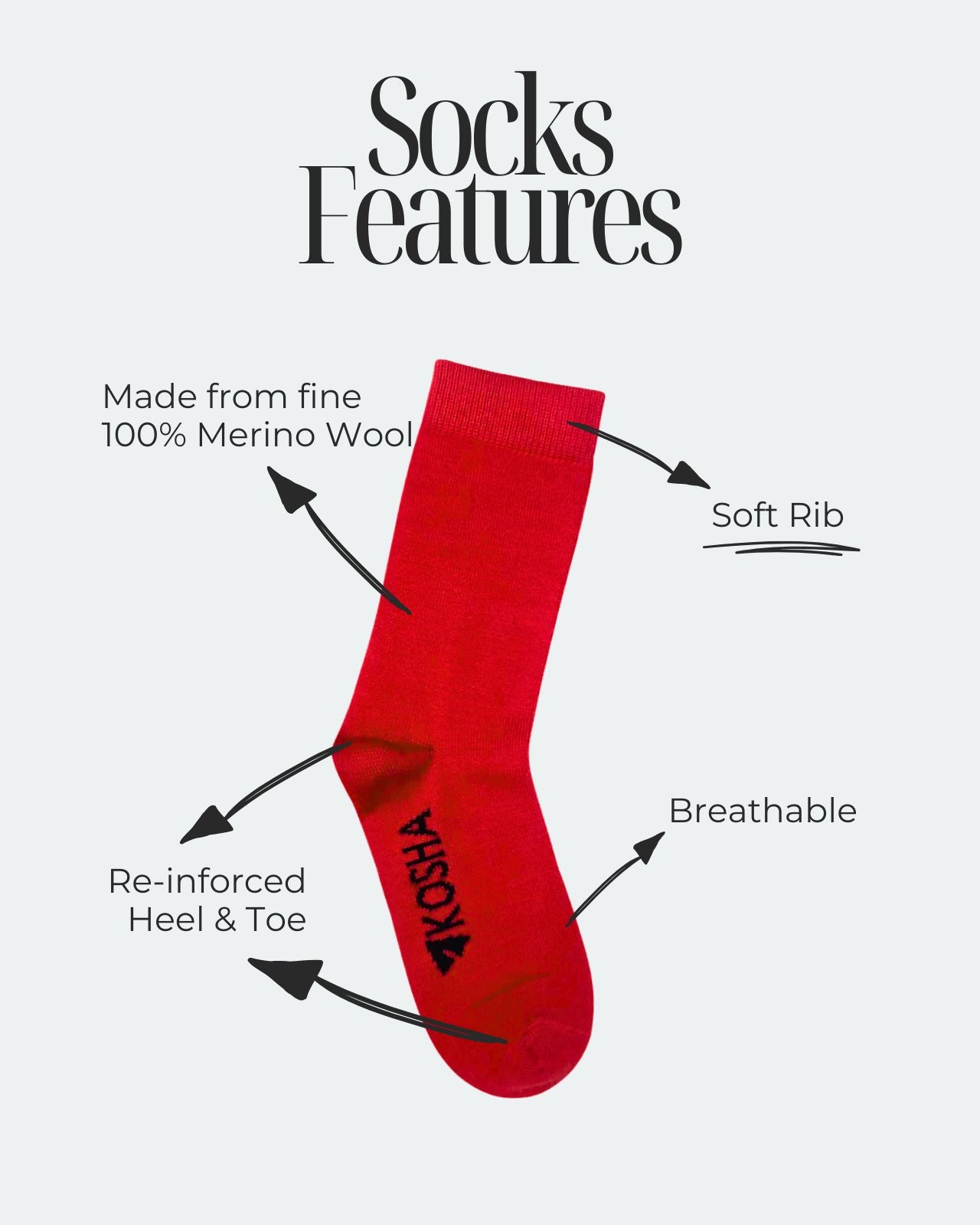 Women's Classic Merino Wool Crew Length Socks