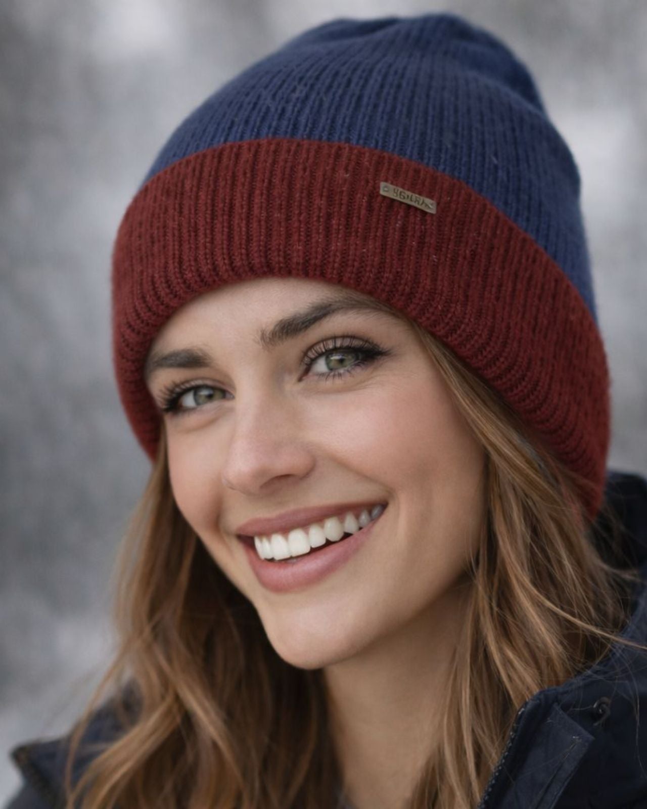 Merino Wool Reversible Beanie For Women