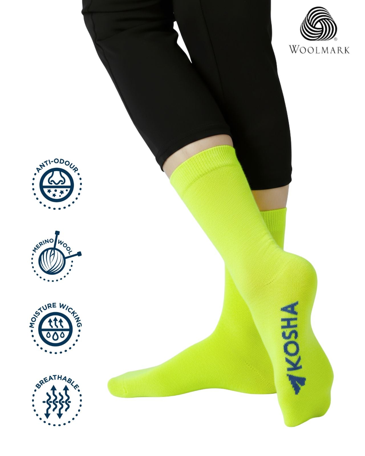 Women's Classic Merino Wool Crew Length Socks