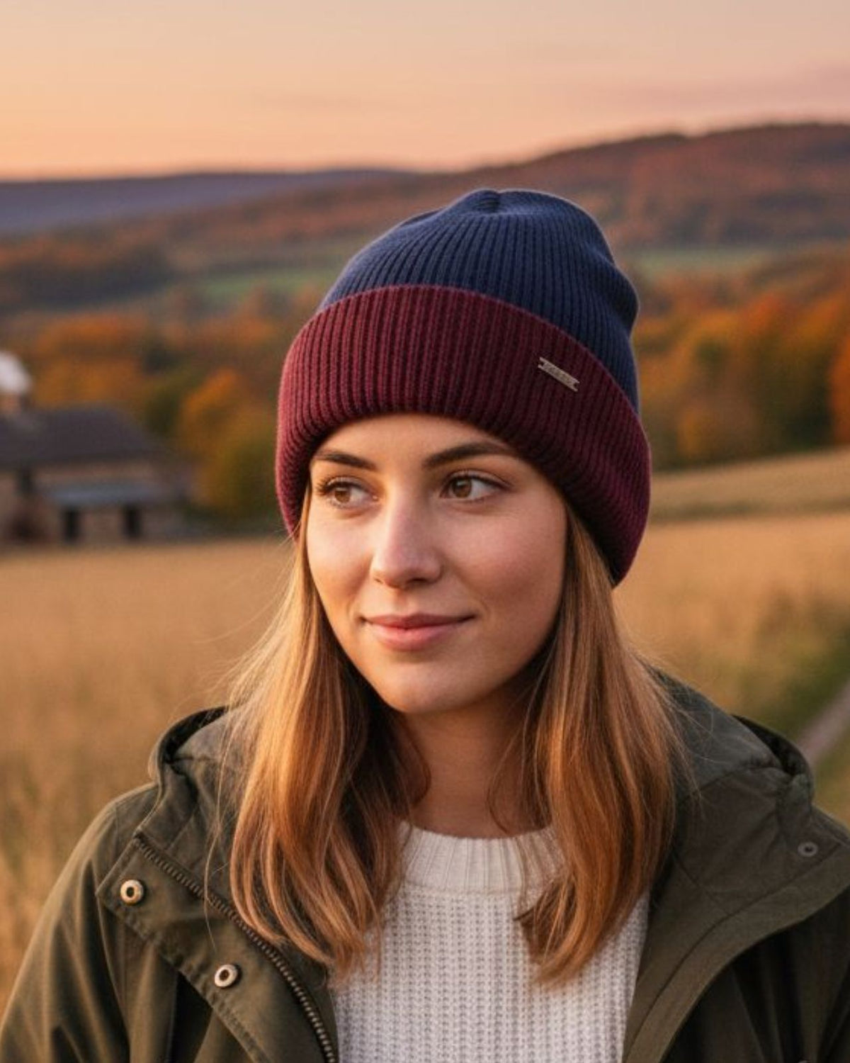 Merino Wool Reversible Beanie For Women