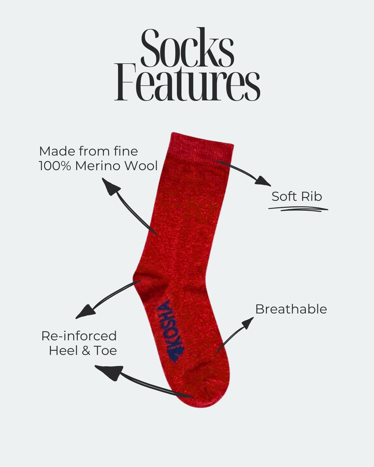 Women's Classic Merino Wool Crew Length Socks
