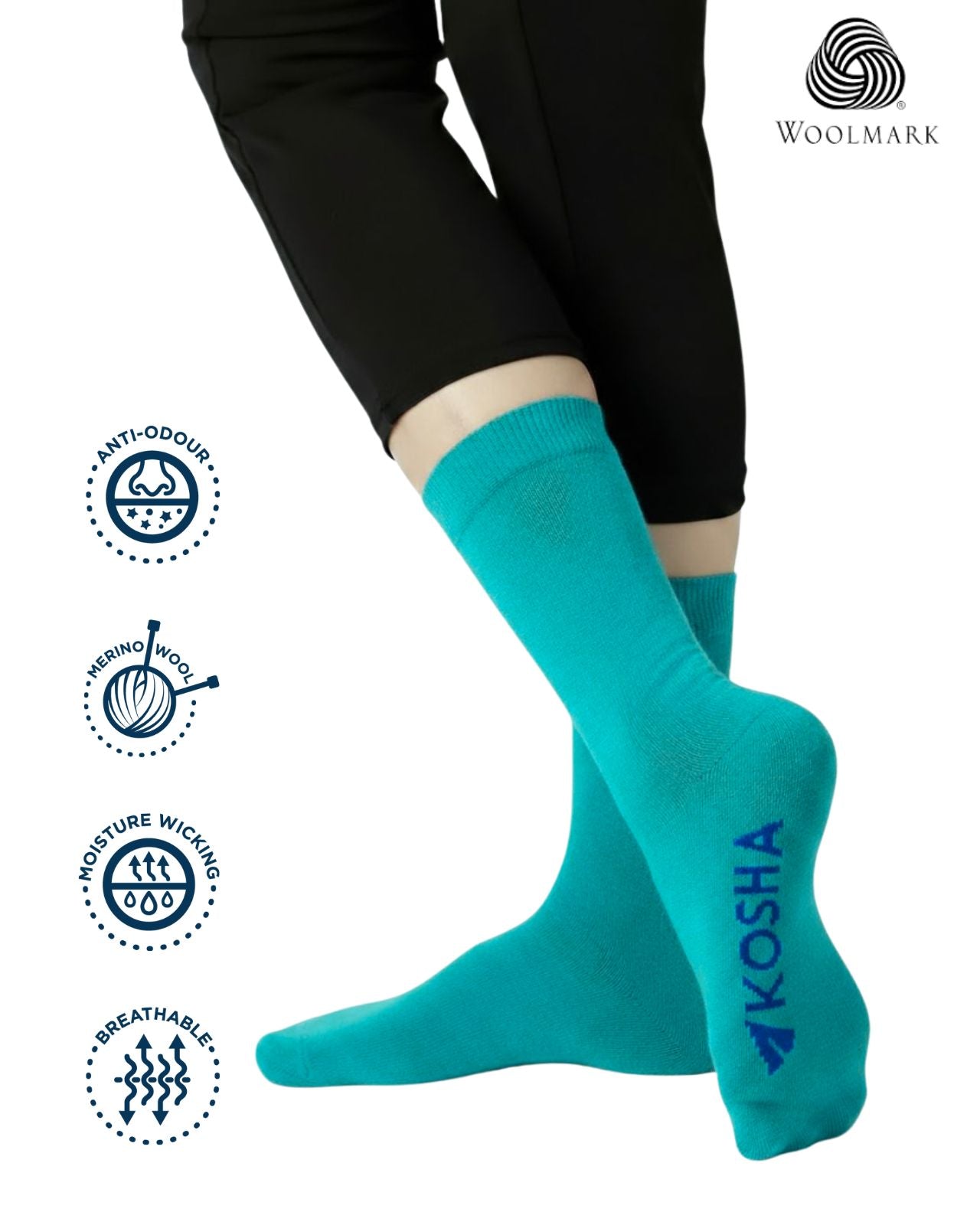 Women's Classic Merino Wool Crew Length Socks