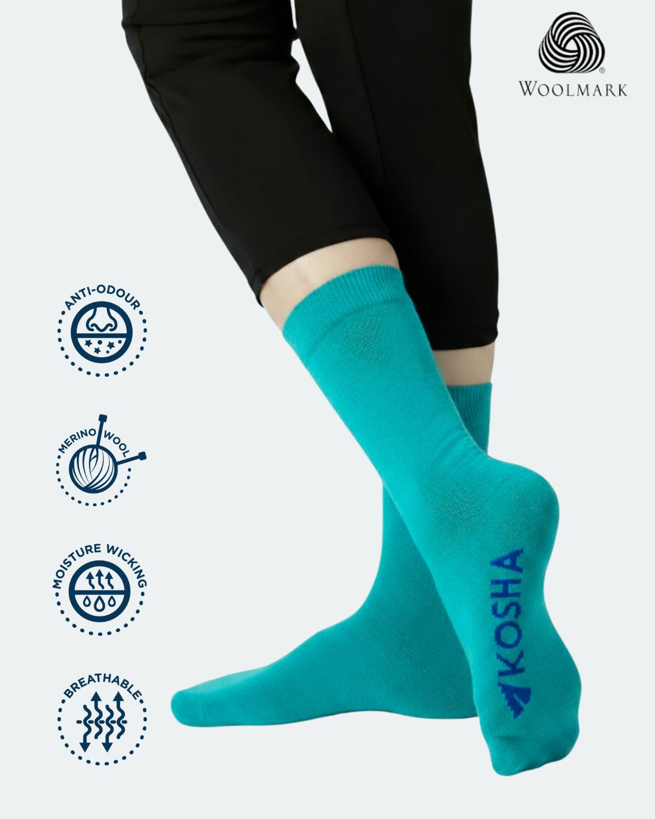 Women's Classic Merino Wool Crew Length Socks