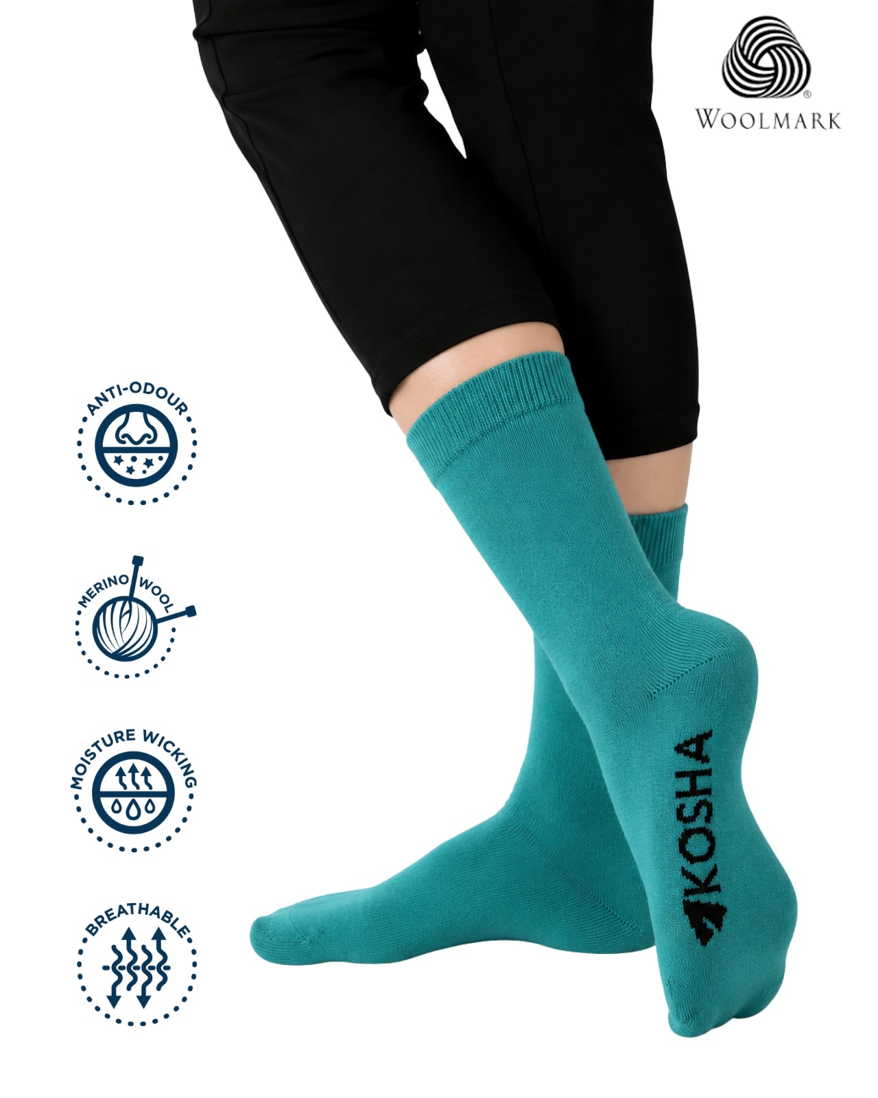 Women's Classic Merino Wool Crew Length Socks