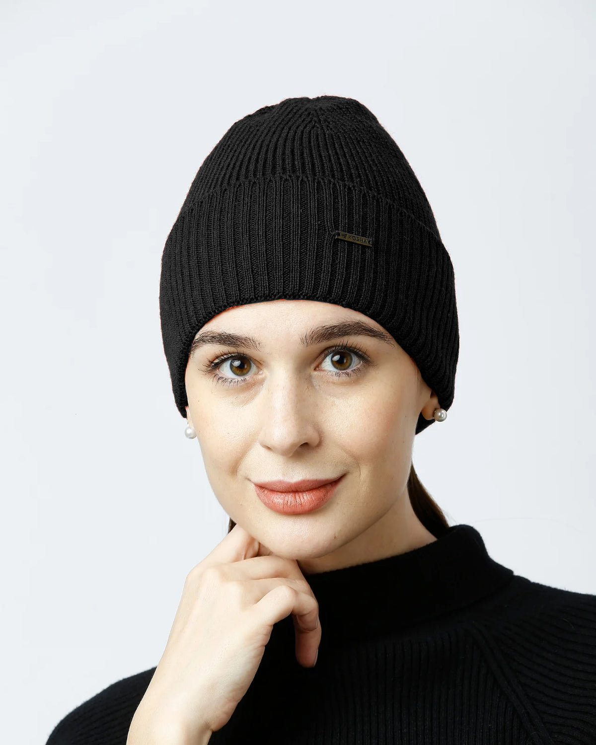 Tuck Knit Merino Wool Beanie For Women