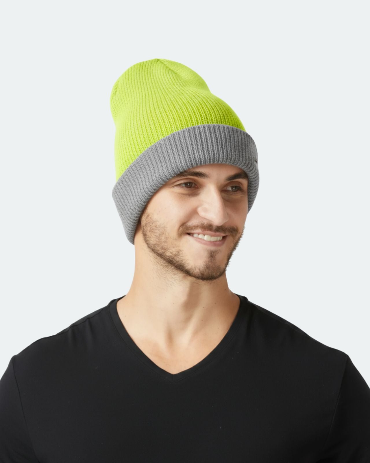 Merino Wool Reversible Beanie For Men
