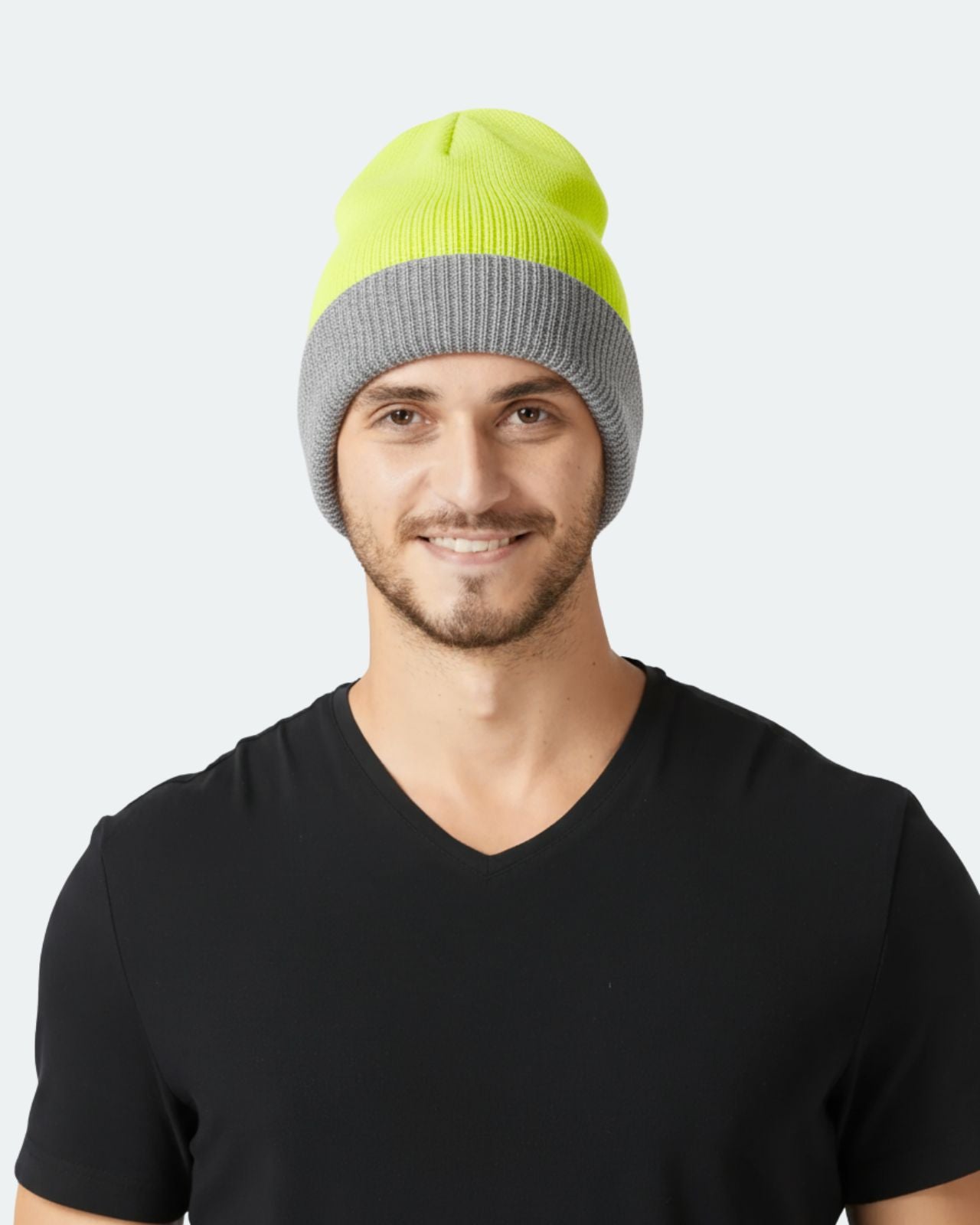 Merino Wool Reversible Beanie For Men