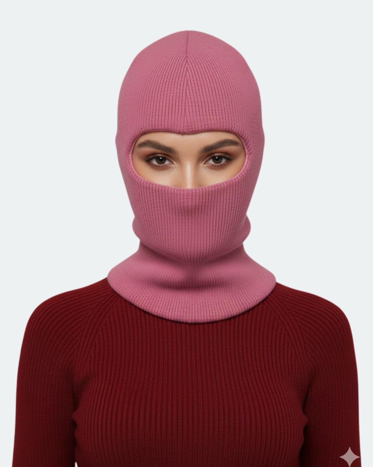 Wool Blend Reversible Balaclava For Women