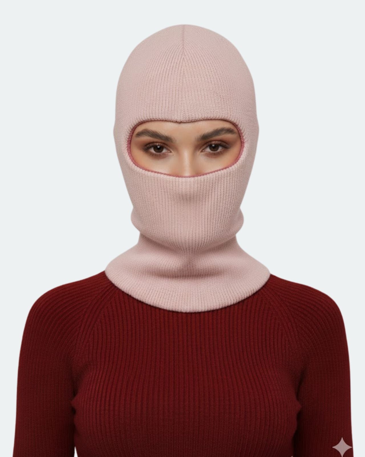 Wool Blend Reversible Balaclava For Women