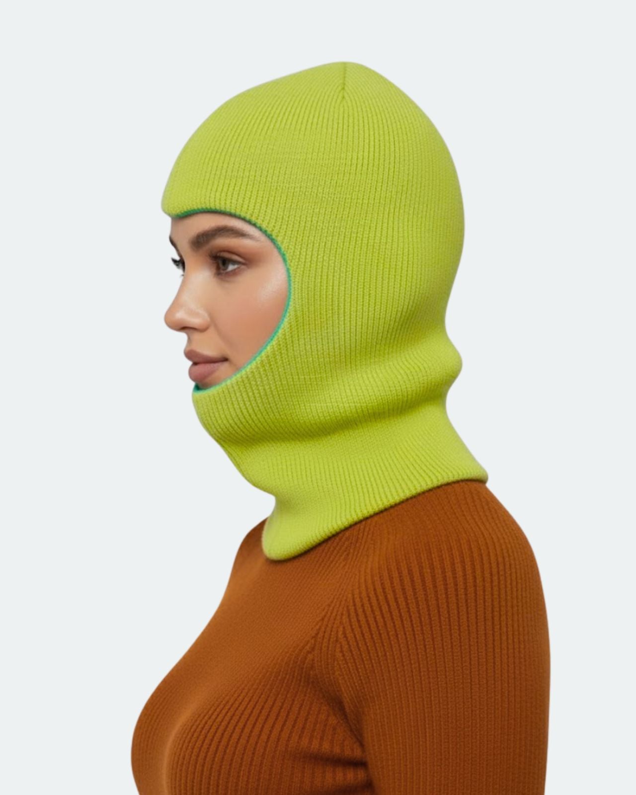 Wool Blend Reversible Balaclava For Women