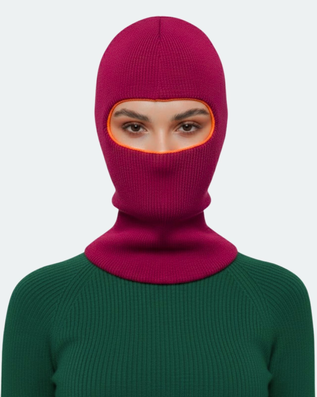Wool Blend Reversible Balaclava For Women