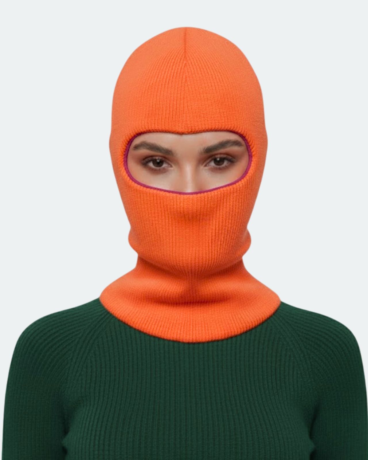 Wool Blend Reversible Balaclava For Women