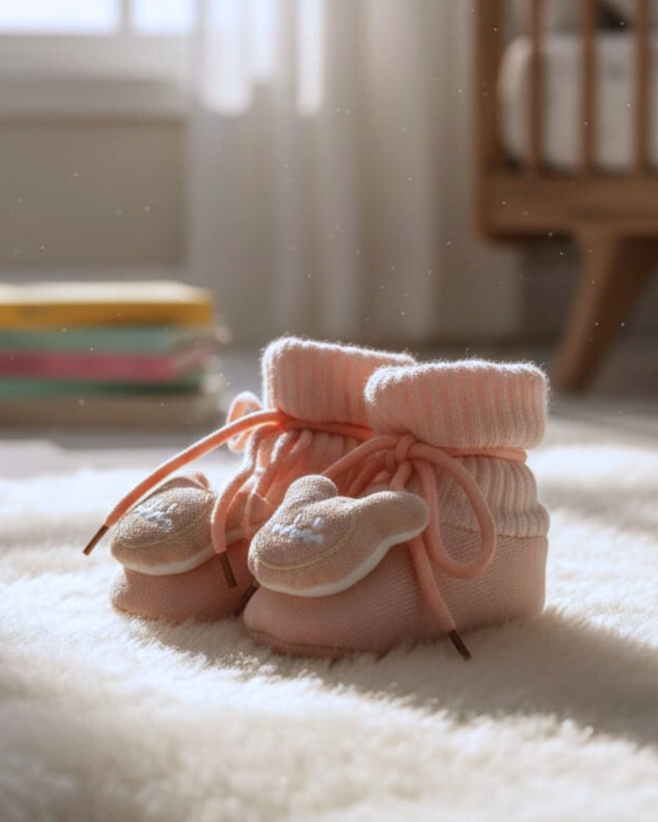 Soft Infant Booties with Laces