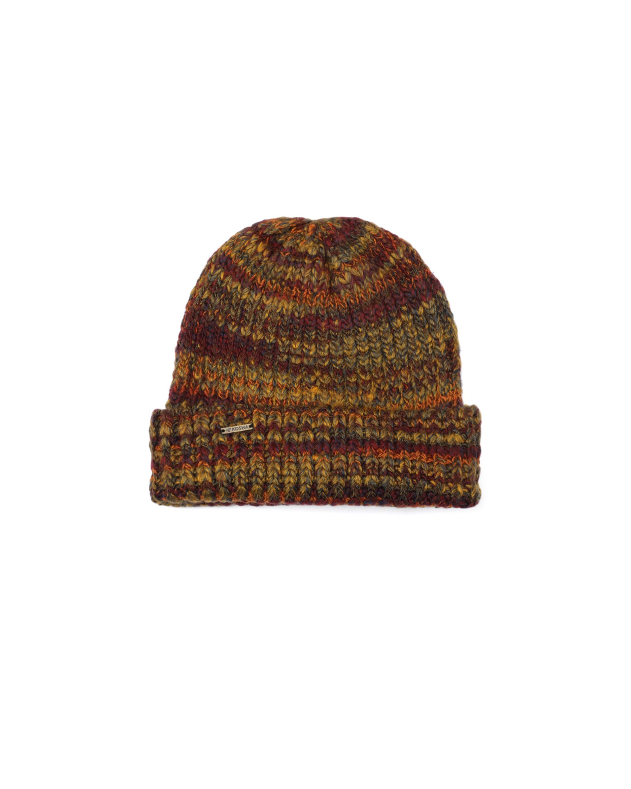 Wool Blend Multicolored Winter Beanie For Men