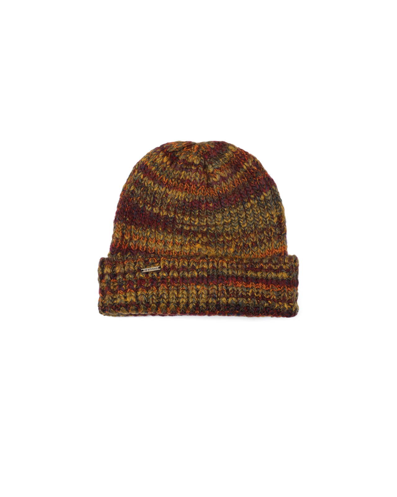 Wool Blend Multicolored Winter Beanie For Men