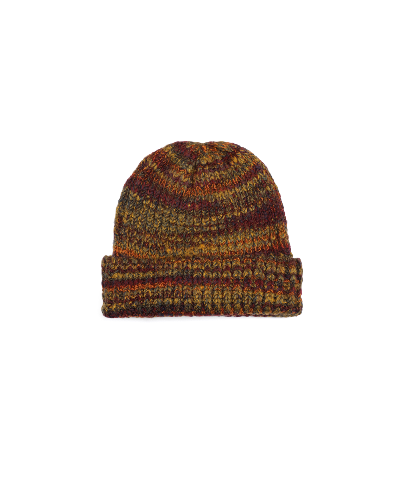 Wool Blend Multicolored Winter Beanie For Men