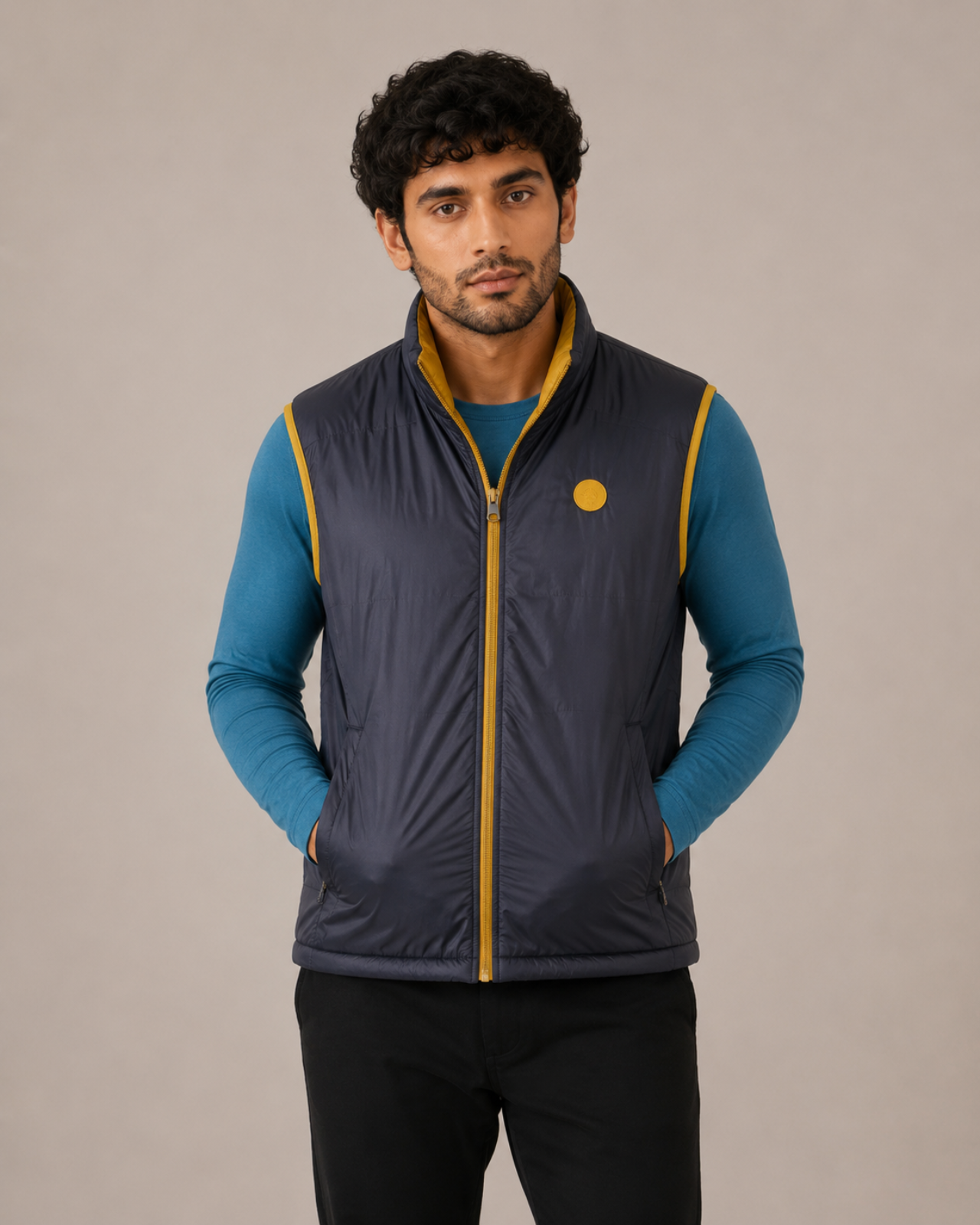 Sleeveless Reversible Puffer Jacket For Men