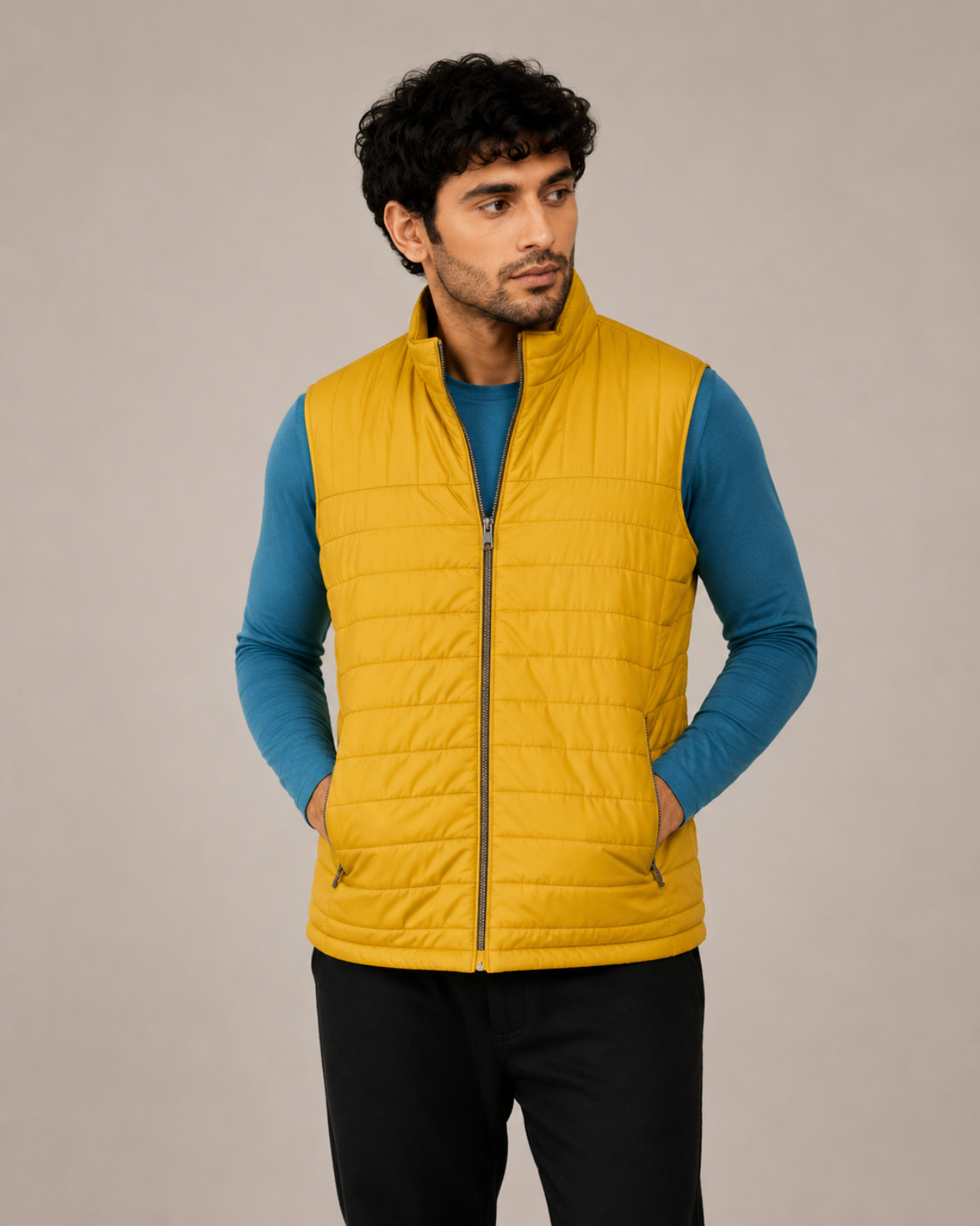 Sleeveless Reversible Puffer Jacket For Men