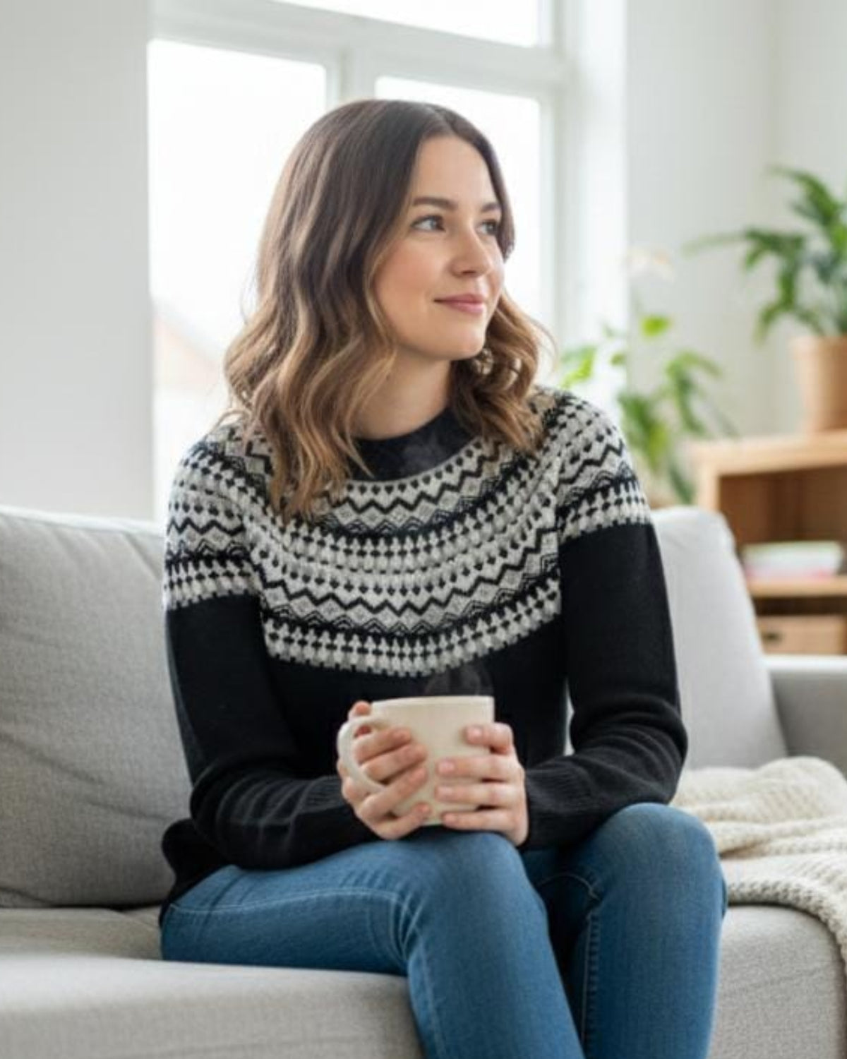 Black and White Patterned Top