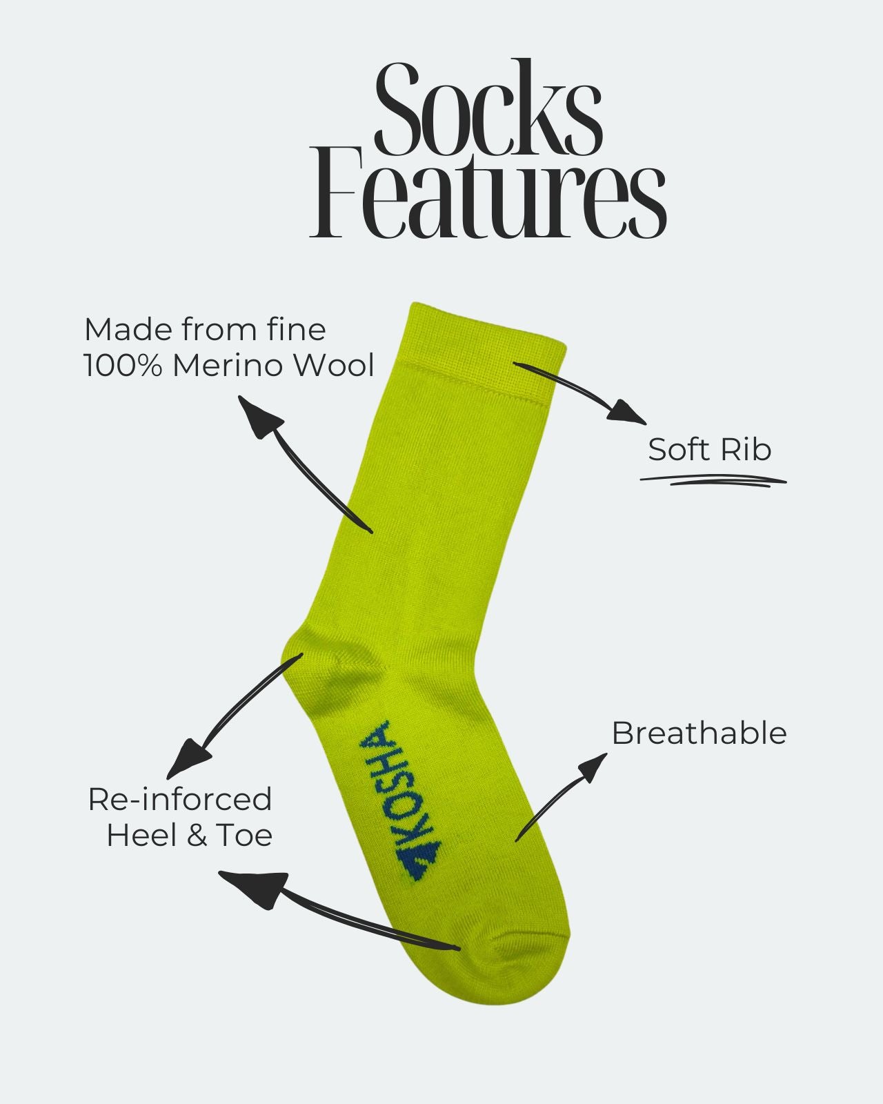 Women's Classic Merino Wool Crew Length Socks