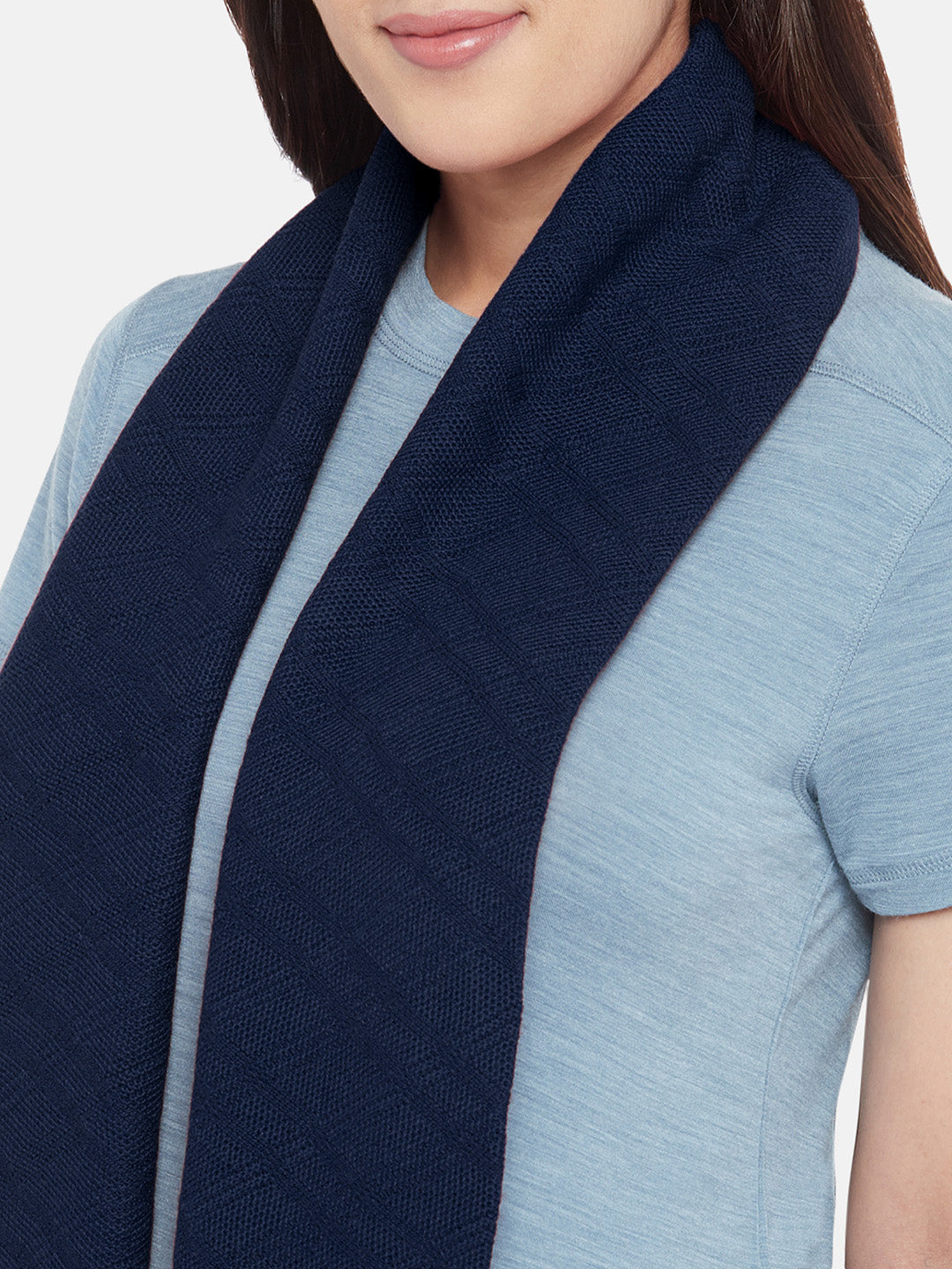 Plain Tassel Merino Wool Muffler For Women