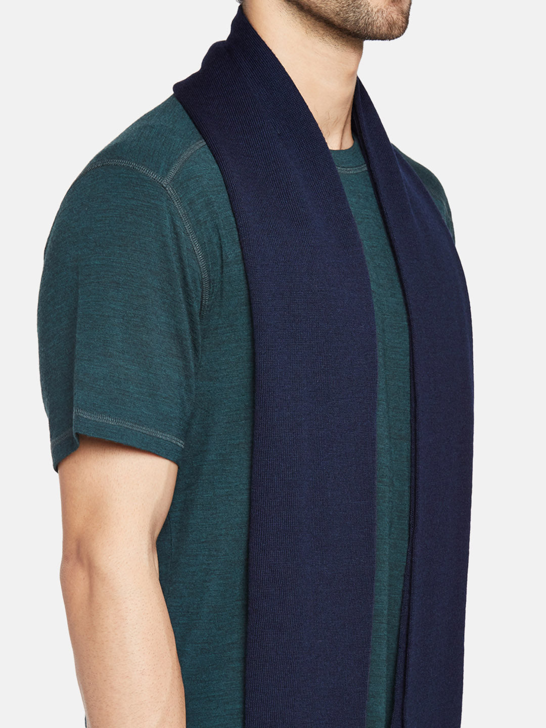 Plain Tassel Merino Wool Muffler For Men