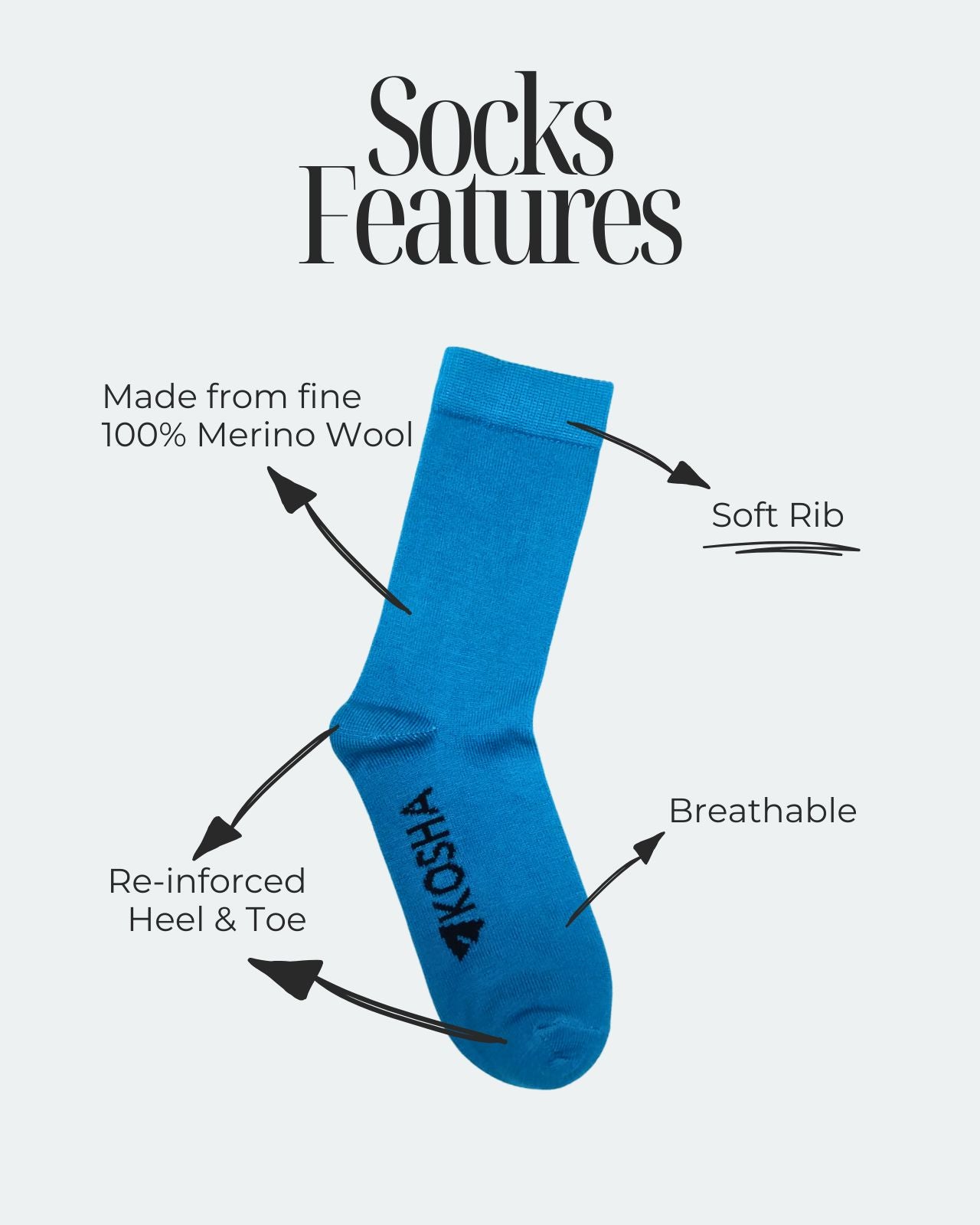 Women's Classic Merino Wool Crew Length Socks