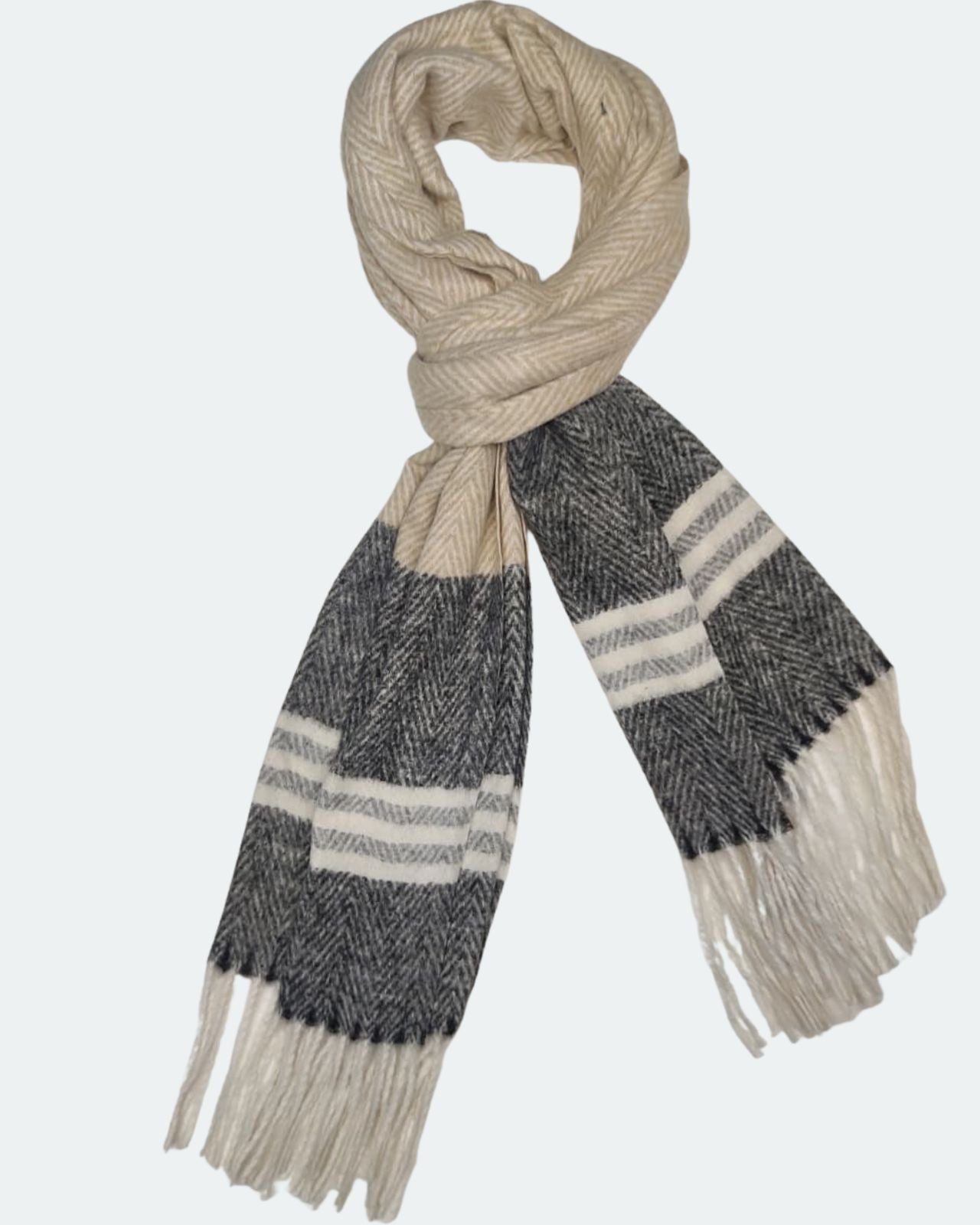 Warm Chevron Weave Winter Stole