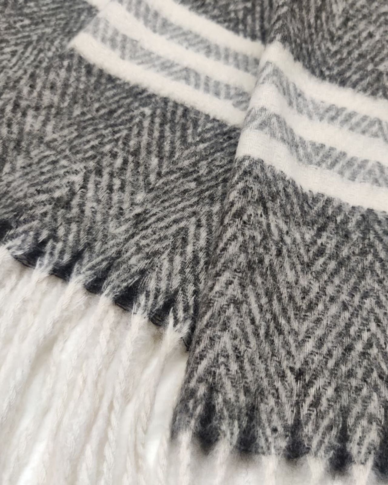 Warm Chevron Weave Winter Stole