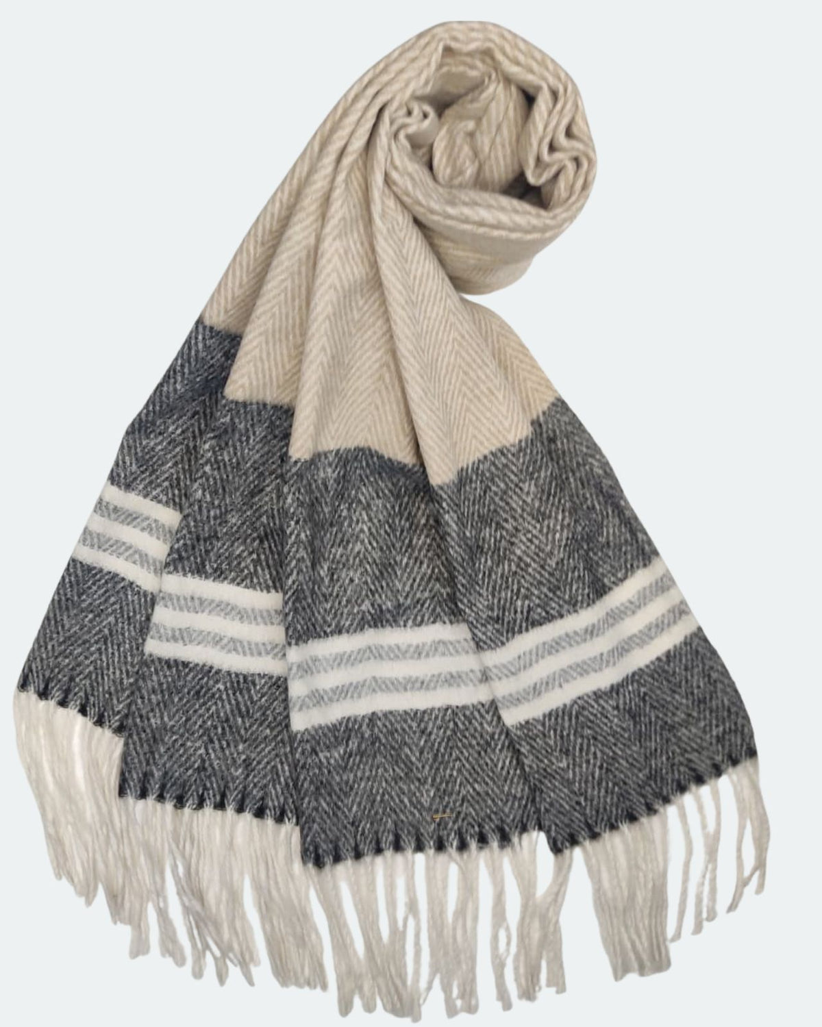 Warm Chevron Weave Winter Stole