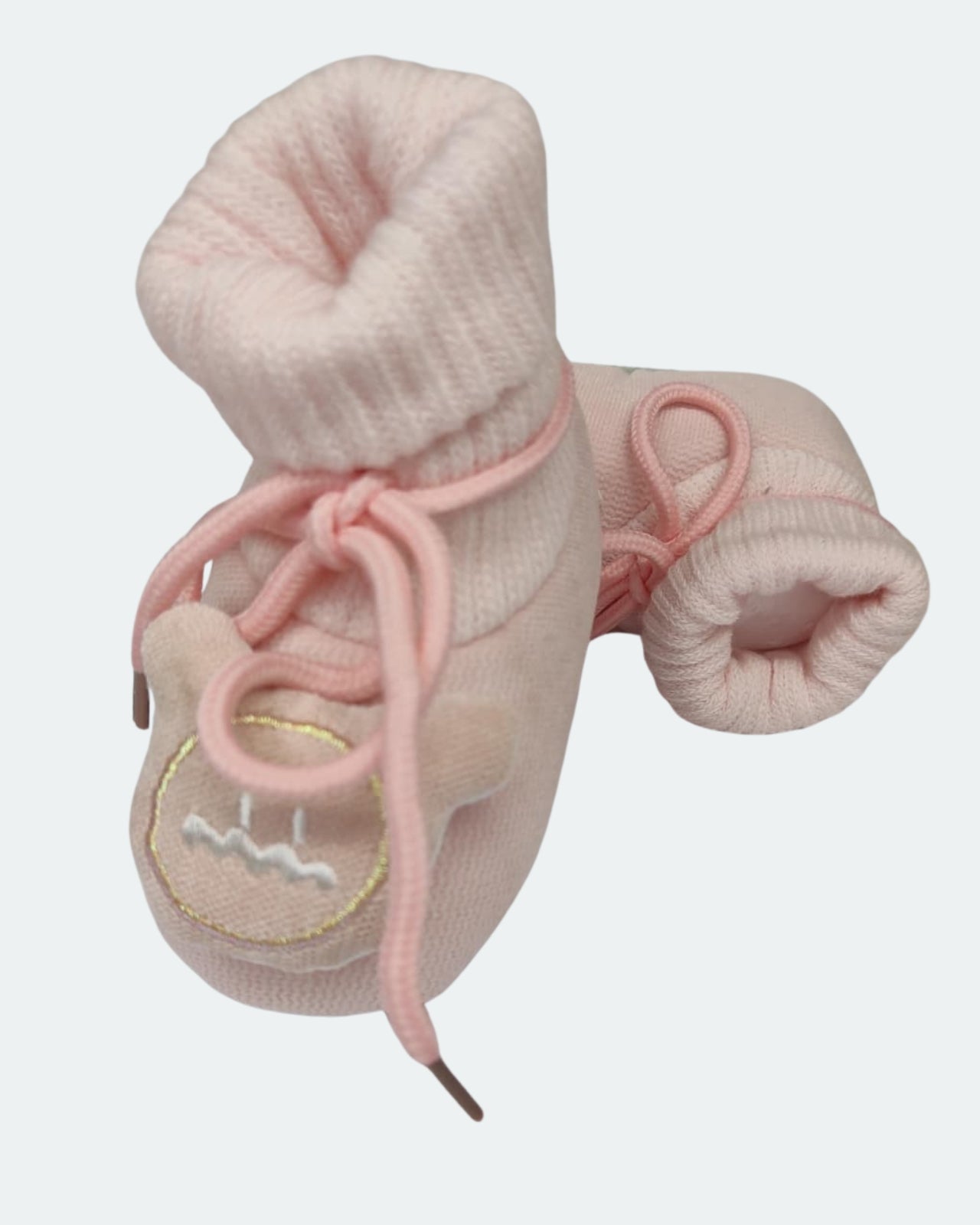 Soft Woolen Infant Booties with Laces